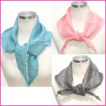 JABEZ린넨/마 무지 삼각 쁘띠 여름스카프 심플 우아함