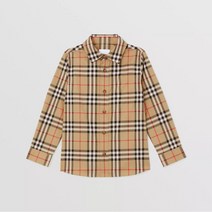 버버리 키즈 22FW 빈티지 체크 스트레치 코튼 셔츠 8059637