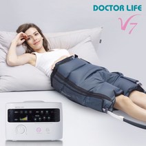 [닥터라이프] V7 공기압 다리 사지압박순환장치/본체+반바지세트(화이트 핑크), 색상:(핑크)V7 본체+반바지(더블호스 포함)