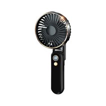 다렌 사일런트 USB 매직 미니선풍기 탁상용 접이형 보조배터리겸용, 10000mAh, 블랙