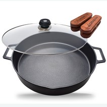 서진 퀸센스 IH 점보 뚜껑이있는 그리들팬 36cm 대형 전판 부침개 전 양수 구이팬 전골팬 그릴팬 닭갈비판 업소용 팬 판 선물용, 1개