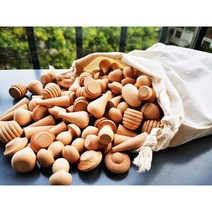 몬테소리 원목교구 가베 완구 블록 쌓기 원기둥 완구 레인보우 컬러 발도르프 우드, wood set in bag 324