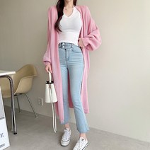 [국내제작/데일리템] 막스 오버핏 브이넥 숄 하찌 니트 롱가디건 3color