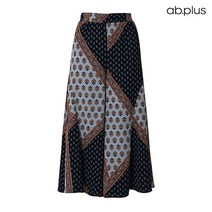 에이비플러스 ab.plus 엔틱 패턴 네이비 큐롯 팬츠 (LSU3ZP01A)