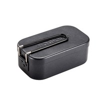 블랙독 BLACKDOG 캠핑 사각반합 백패킹 알루미늄 휴대용 반합 도식락 800ML 대용량 BD-CJ003, 블랙 BD-CJ003