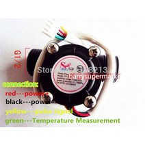 유량계 수량계 수압 센서 홀 물 제어 화장실 센서 카운터 온도 프로브 1-30lmin dn15 g12, 없음