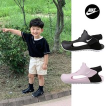 나이키키즈 나이키키즈 선레이 프로텍트3 PS 아동 주니어 아쿠아슈즈 샌들 블랙/핑크 2종