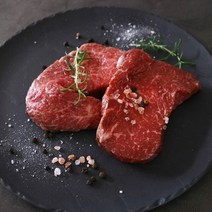 정푸줏간 프리미엄 한우1+ 스테이크 4팩 개당150g 한우스테이크 600g 소고기