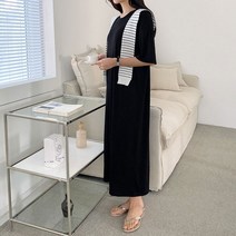 브리스살롱 여름데일리원피스 촉감 좋은 롱 반팔원피스 bs2730