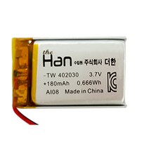 더한 리튬 폴리머 배터리 충전지 402030 180mAh, 1개, 1개