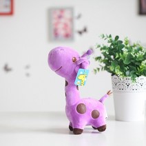 애착인형 귀여운 기린 펜던트 소프트 사슴 동물 인형 크리스마스 생일 선물, 02 25cm, 05 Purple