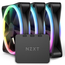 NZXT F120 RGB DUO Matte Black (3PACK/Controller) 시스템 케이스 쿨러