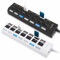 엑토 하이브 7포트 USB 허브 HUB-19, 블랙