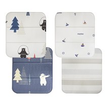 마리함 양면 접이식 쿠션매트 양면매트 야외용방석, 돗단배