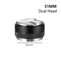 커피 디스트리뷰터 분배기 팜 탬퍼 조정 가능한 에스프레소 portafilter 레벨러, 더블 51mm