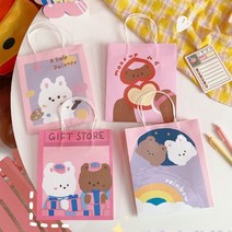 차이온 귀여운 토끼 곰 캐릭터 쇼핑백, 굿나잇베어바니