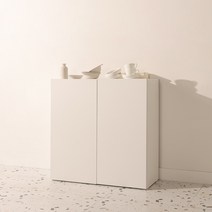 튤립 800 낮은 수납장, 클린화이트 무광