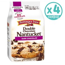 Pepperidge Farm Nantucket Double Chocolate Chunk Cookies 페퍼리지팜 난터켓 더블초콜릿 청크 쿠키 7.75oz(220g) 4팩, 220g, 4개
