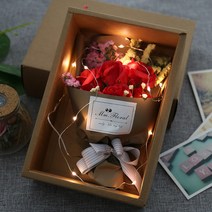 비누꽃장미 제조업자 공급 팬시 친구를 배웅함 선물 부케 장미꽃 드라이플라워 2061628246, 레드