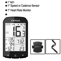 즈위프트 센서 CYCPLUS-케이던스 심박수 센서 GPS 자전거 컴퓨터 M1 사이클링 속도계 ANT + Garmin Wahoo, 18 Upgraded E