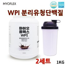 분리유청단백질 wpi 유청 단백질 분말 보충제 쉐이크 프로틴 파우더 mbp 담백질 유당 불내증 아미노산 비타민 미네랄 식사대용 중년 여성 어린이 근육 뼈 효능 추천 초코맛 해썹인증, 2개, 1kg