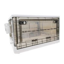 강아지산소방 호흡 아크릴 가정용 접이식 소동물, 그레이 56L