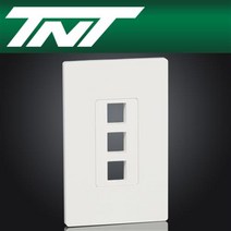 TNT 아울렛 3포트 페이스 플레이트/NM-TNT58/벽면 부착형/키스톤잭 모듈/멀티미디어 모듈 지원/본체와 덮개로 구성된 2중 구조/, 2구 플레이트(NM-TNT57)