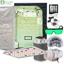 식물재배기 스마트팜 수경재배기 파종트레이 BEYLSION-실내 수경 재배 식물 온실 텐트 설치 키트 전문 성장 LED 램프 방 상자, [06] 100x50x200CM Kit