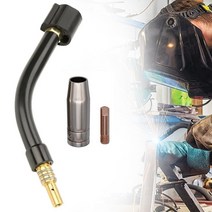 1세트 용접기 스완 넥 가스 노즐 디퓨저 (팁 홀더) 빈젤 15AK 토치 접촉 팁 미그, 한개옵션0