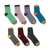 남자중목 패션 양말 스트라이프 7종 택1