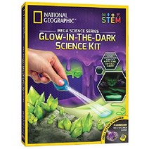 NATIONAL GEOGRAPHIC 지구 과학 키트 - 어린이를 위한 15개 이상의 실험 및 STEM 활동 수정 성장 분화 화산 2개의 발굴 10개의 정품 표본 아마존 독점, 암흑 과학의 빛