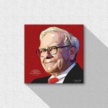 셀럽 팝아트 명언 액자 - 워렛 버핏 (50 cm), 50x50(cm)