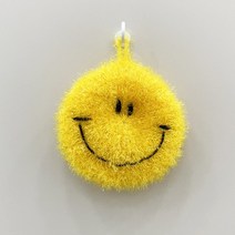 [마치] 2겹 뜨개실 수세미 아크릴수세미 거품잘나는수세미, 스마일 5개