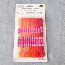 십자수공구세트 폴리에스터면447색자수세트 자수실 자수실 핸드메이드diy 부자재 한 개에 여섯 개, 색깔14, 크로스 스티치 자수 실