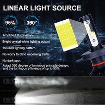 H4 LED H7 Canbus 22000LM 높은 전원 전조등 H1 H3 H8 H9 9005 9012 전구 터보 램프, 05 H7, 02 6000 천개 차가운 흰색