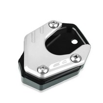 CBR500R CB500F CB500X 2013-2020 2021 사이드 스탠드 연장 확대기 플레이트 패드 지원 CB125R CB300R CB400X CBR650R CB650R, Black Silver, 06 Black Silver