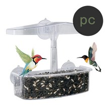 자동급여기 관상용새우 어항꾸미기 투명 조류 피더 관찰 창 트레이 애완 동물 급수기 흡입 컵 장착, 단일옵션