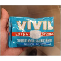 (독일마트) VIVIL 비빌 엑스트라 스트롱 스페아민트 멘톨 박하 캔디 사탕 무설탕 25g 24팩 슈가프리 EXTRA Strong Spearmint O.Z