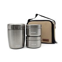 핫콤 분리형 스텐찬통 보온도시락 420 세트/스텐찬통 2개포함, 스텐