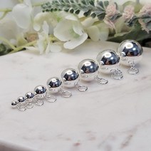 달랑이 실버 은볼 4-18미리 9종 / 비즈 팔찌 목걸이 만들기 재료 부자재, 12mm
