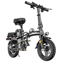 SLATE 접이식 자전거 미니벨로 출퇴근 입문용 산악 MTB 24 25 인치 Ebike 전기 리튬 배터리 400W 모터 성인 14 48V 25Ah, [04] 48V-15AH, [01] Black