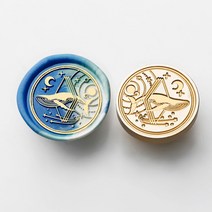 JINGHENG 실링 왁스 스탬프 헤드 동화 마법 테마 씰링 도장 왁스씰 종류다양, 쌍생장미(MH-2)