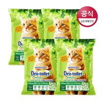 [유니참 특가] 데오토일렛 사막화방지 소취항균 녹차함유 모래 4L 4팩 고양이, 4개