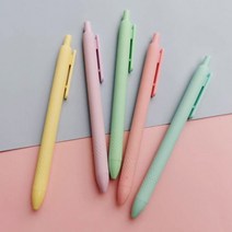 PK글로벌 2P 필기감 좋은 파스텔 볼펜 메모볼펜 새학기 선물용 필기도구, 2개입, 마카롱 옐로우