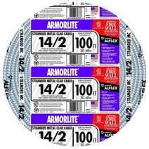 Southwire 55017723 30.5m(100피트) 14게이지 2컨덕터 타입 MC 케이블 알루미늄