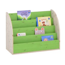 스텔홈 일리샤 814 4단 전면 책꽂이, 잎새그린