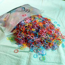 500pcs 소녀 다채로운 일회용 고무 밴드 탄성 헤어 머리띠 어린이 포니 테일 홀더 액세서리, 26 mix-5 2000pcs