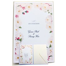 GOEUNSON 웨딩카드 초대장카드 축하카드 10장 봉투포함 청첩장, 1개, 초대카드(KI10아이보리)