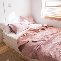 시밤달비단 일본식 무지 선염 씻은 면여름 시원한 이불면심에어컨이불 얇은 이불 에어컨이불 전면