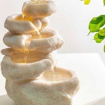 거실 미니 분수대 인테리어 가습기 행운을 가져오는, 화이트